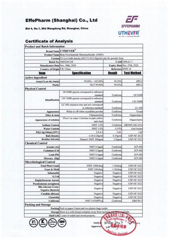 Pharma Grade NMN Pure Powder & Capsules