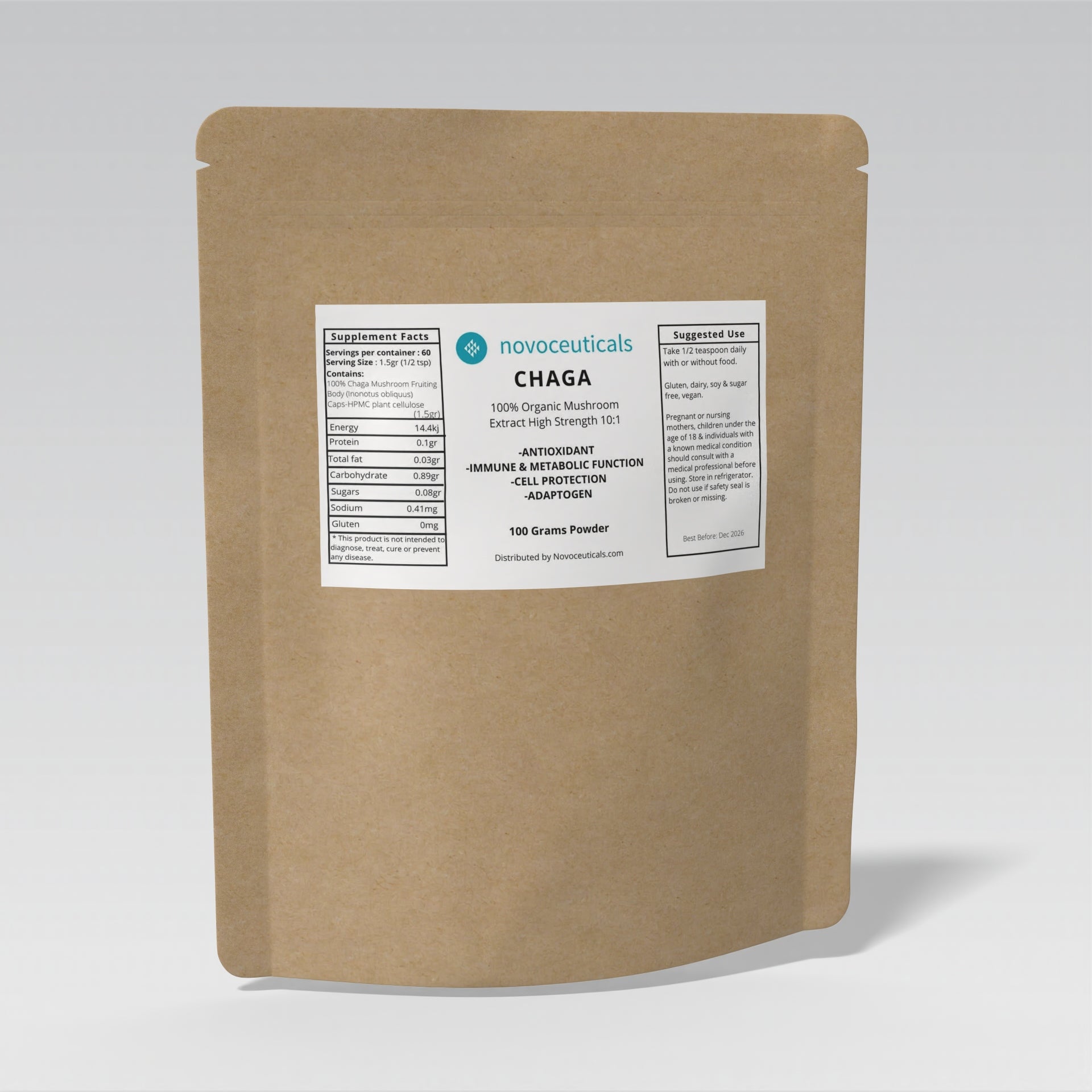 Organic Chaga Mushroom Powder 10:1 extract