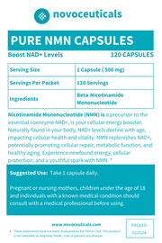Pure NMN Capsules (120 x 500 mg)