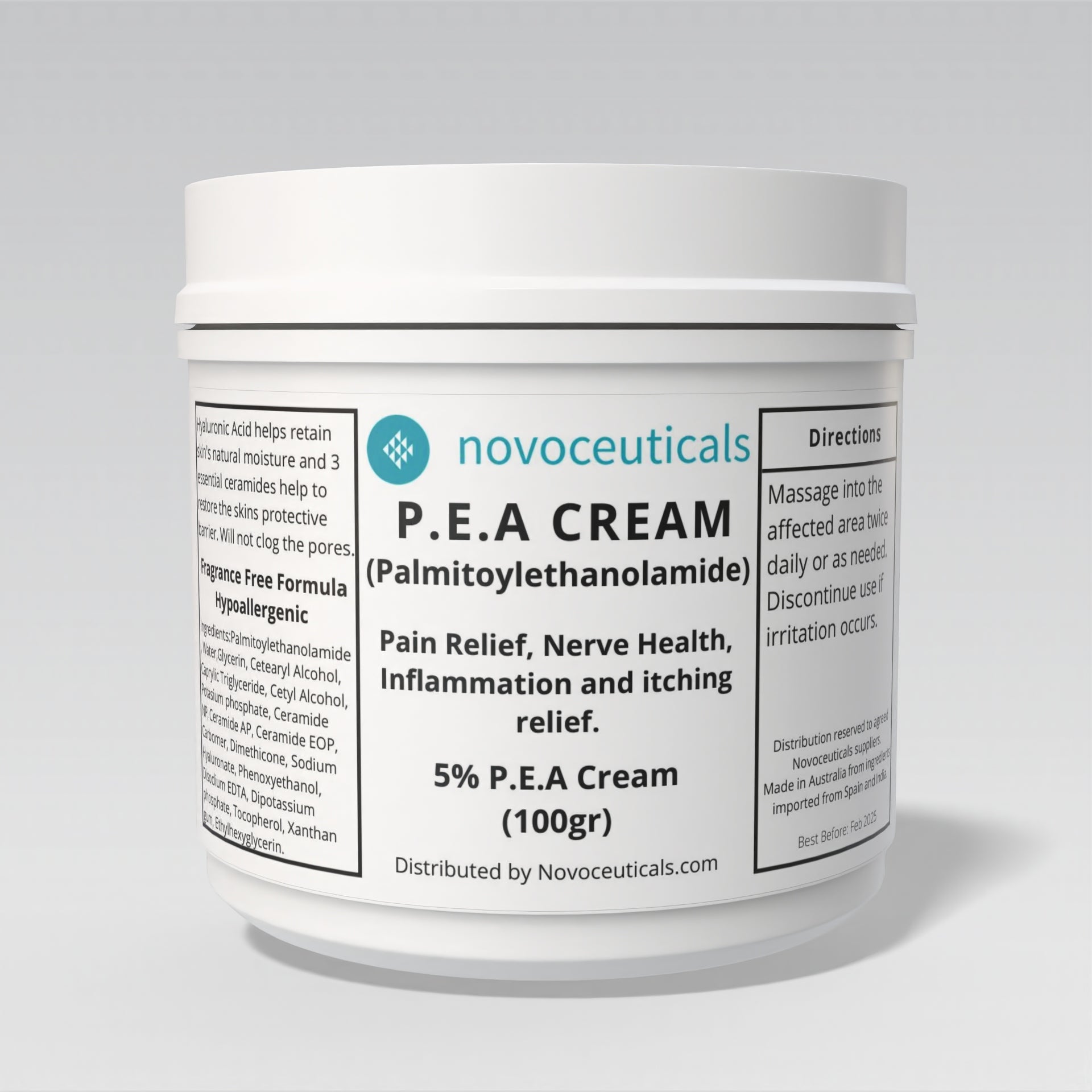 Palmitoylethanolamide (PEA) Capsules or Cream