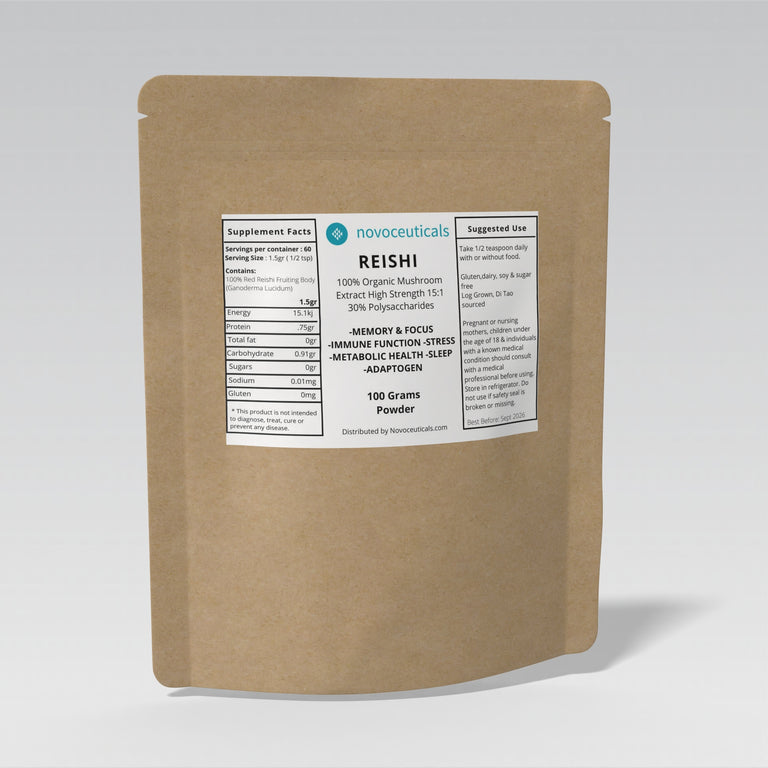 Organic Reishi Mushroom Powder- High Strength  15:1 Extract