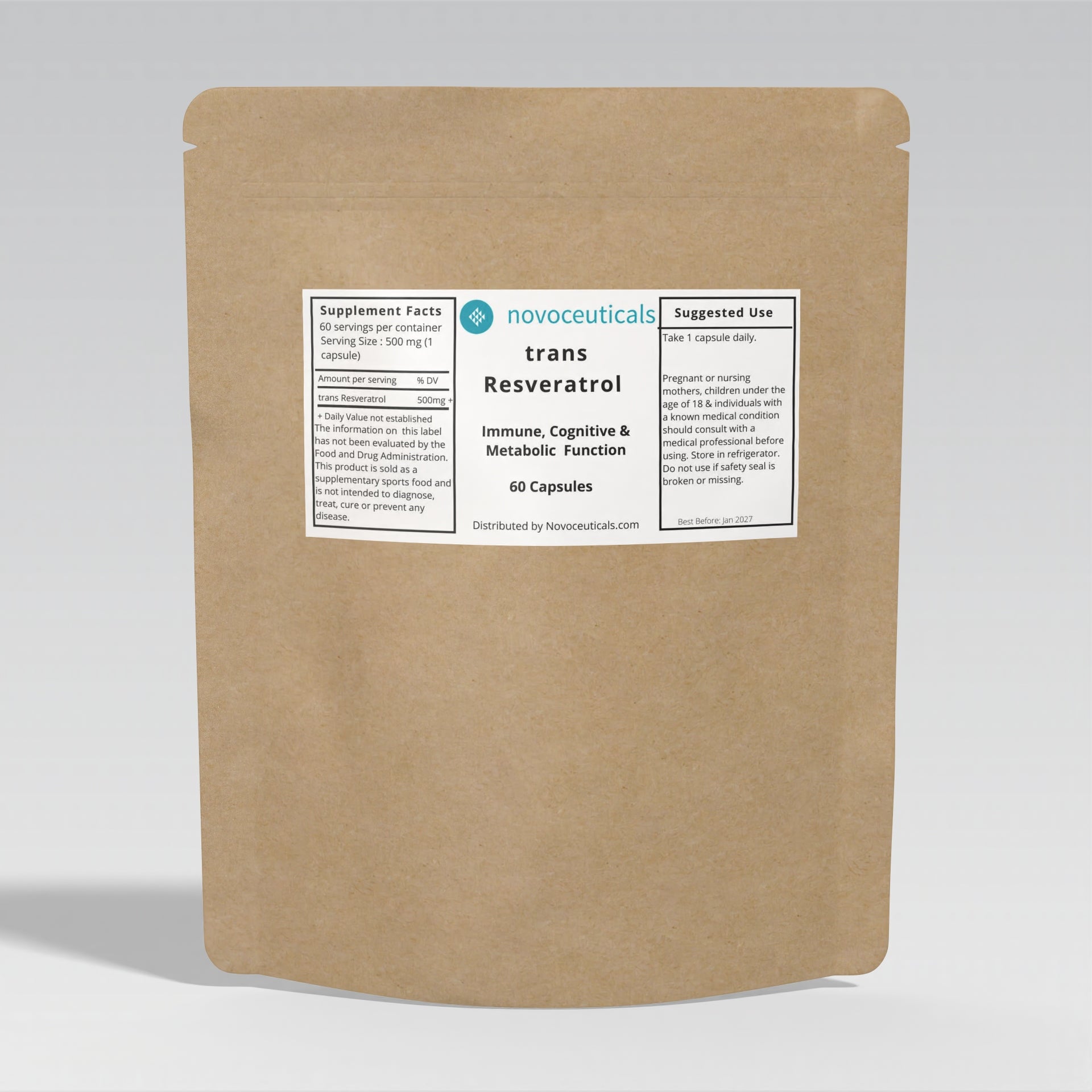 Pure Pharma Grade trans Resveratrol Powder