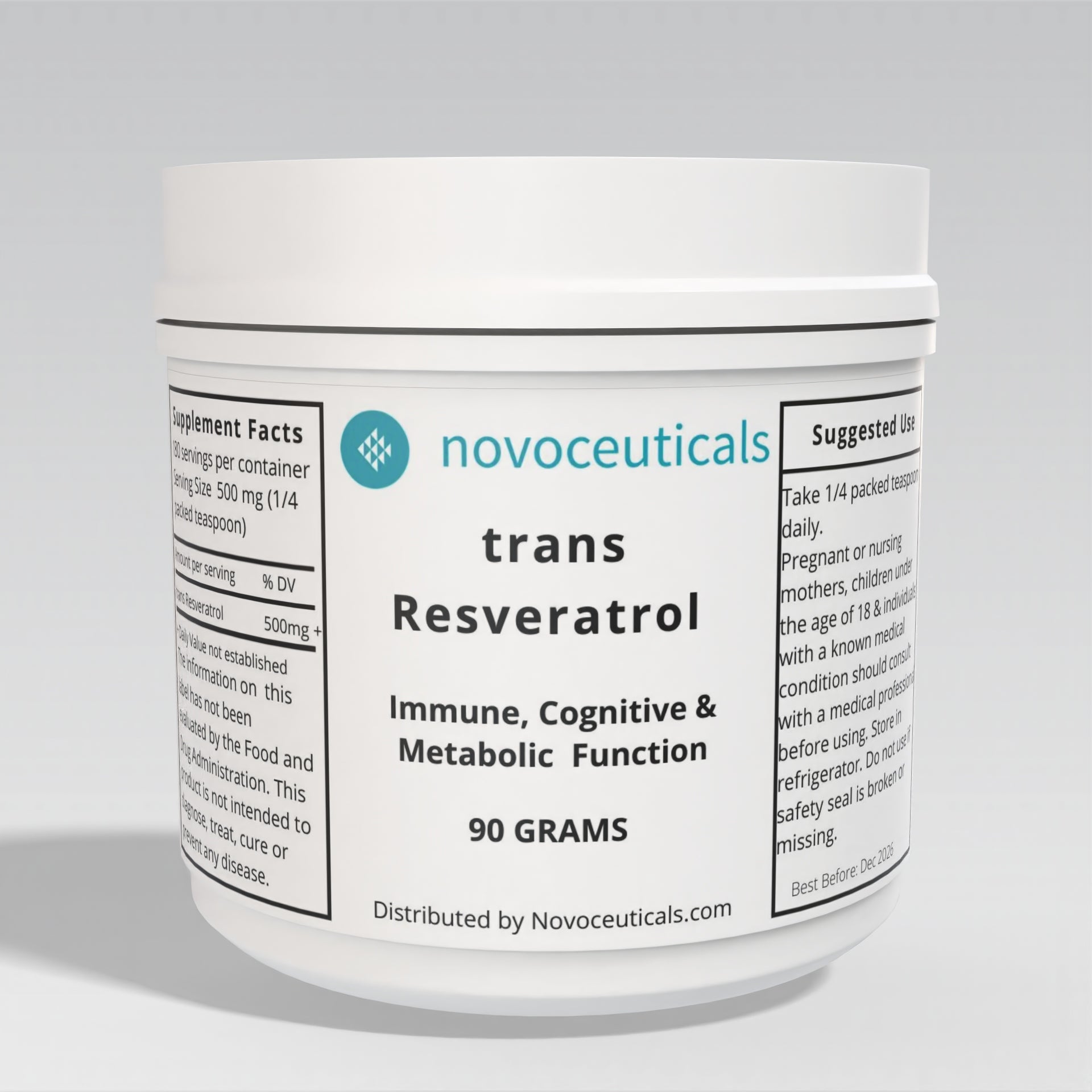 Pure Pharma Grade trans Resveratrol Powder